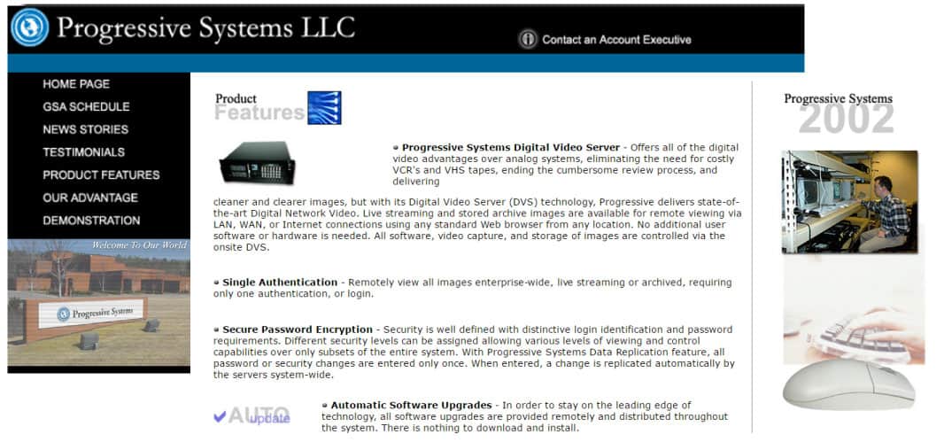 Progressive Systems Website 2002