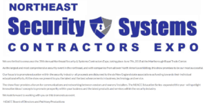 LENSEC is Exhibiting at the Northeast Security & Systems Contractors Expo 2018
