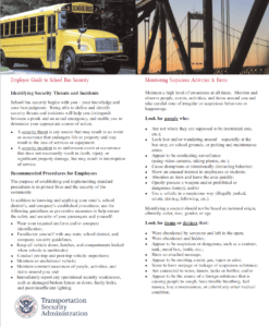 TSA School Bus Security Guide