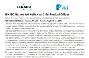 Jeff Kellick CPO Press Release