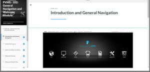 PVMS Online Training Academy - Navigation